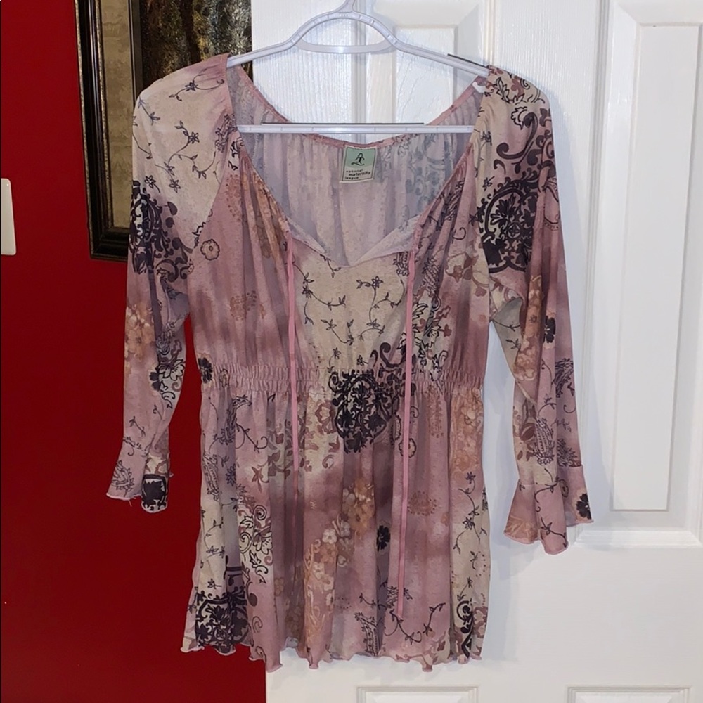National Maternity League Paisley Print Top, Size L